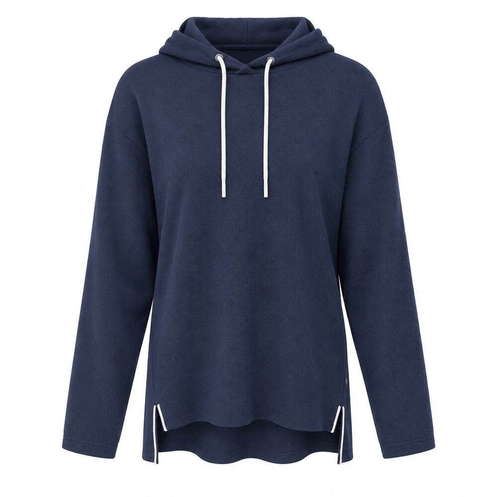 johnnie-O Mens Hoppin Performance Drawstring Golf Hoodie Navy Blue Size Large L